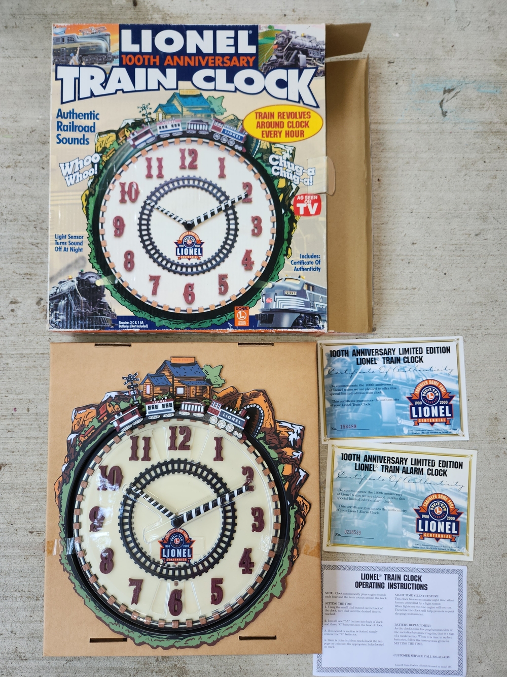 Lionel 100th Anniversary Animated Train Wall Clock NEW